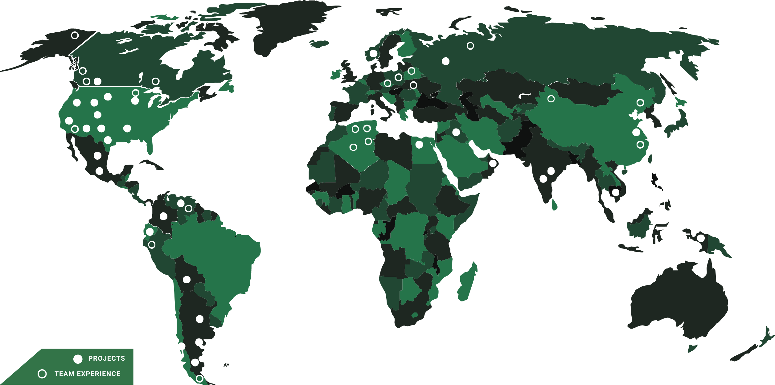 NITEC global project map